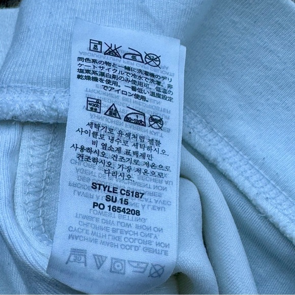 J.Crew White Short Sleeve Hoodie Sweatshirt Size XS - Picture 6 of 12